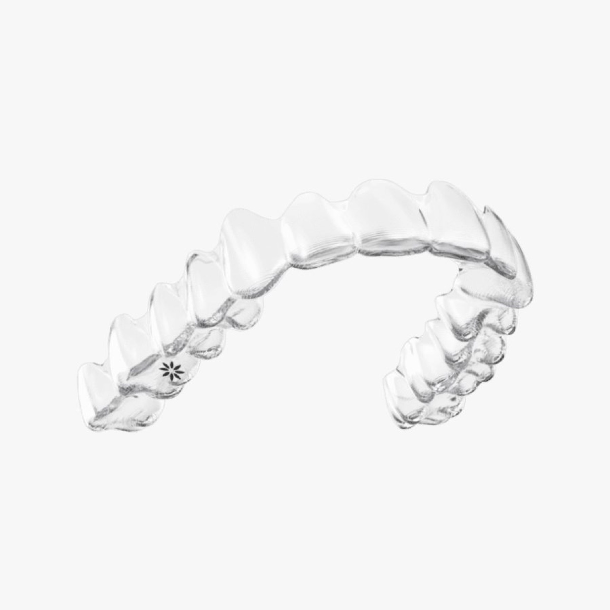 invisalign aligners on plastic model